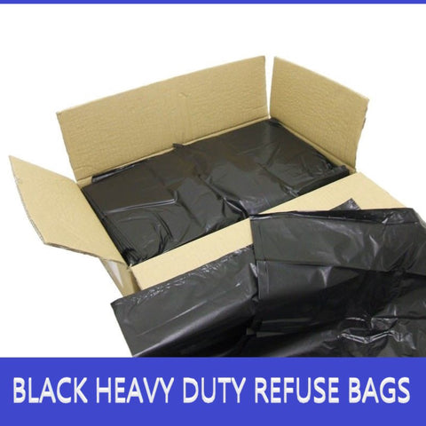 200 Black Heavy Duty Bin Liners