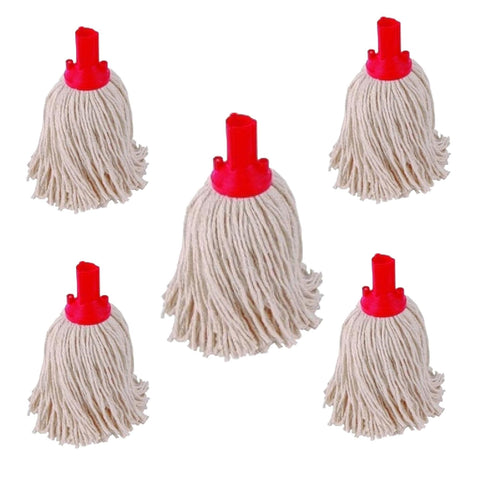Exel Cotton Mop Heads 250 Grams Pack Of 5 Red