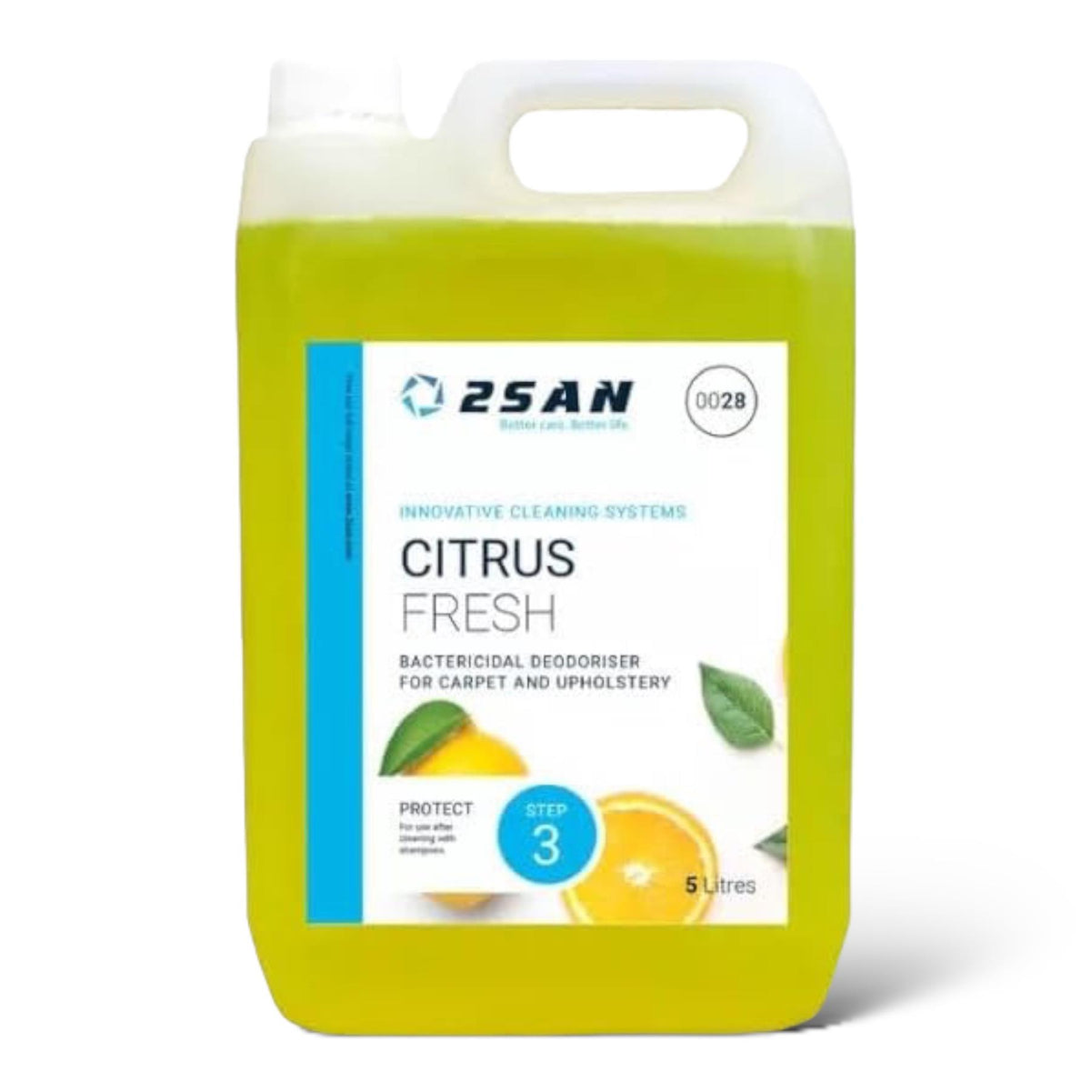 2SAN Citrus Fresh Bactericidal Deodoriser for Carpets and Upholstery 5 Litre