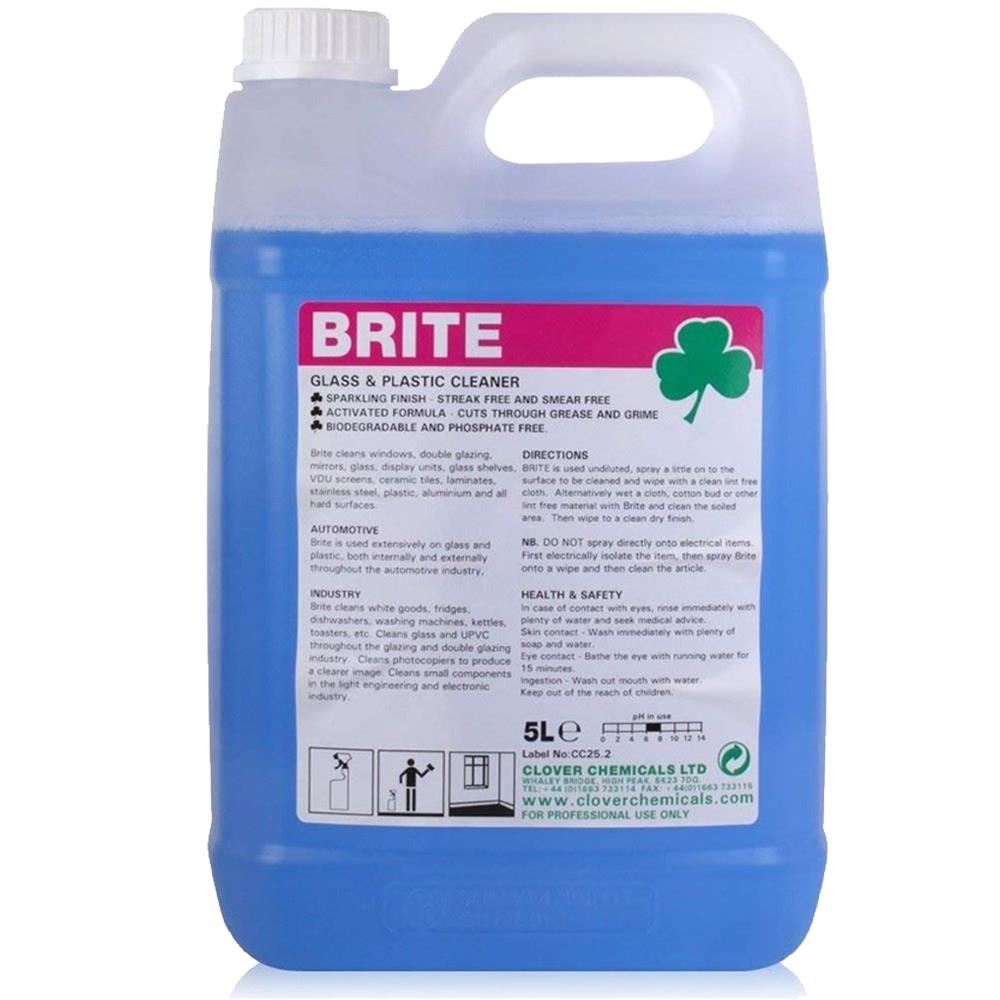 Clover Chemicals Brite Window and Glass Cleaner 5 Litre