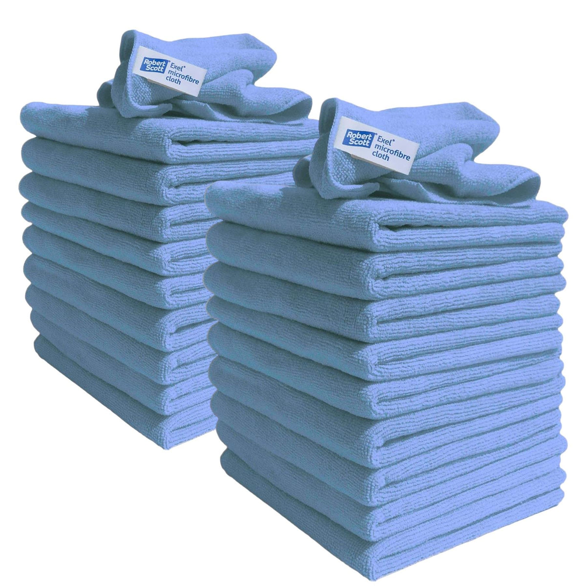 20 Blue Exel Microfibre cloths, Lint Free, For Polishing, Washing, Waxing And Dusting