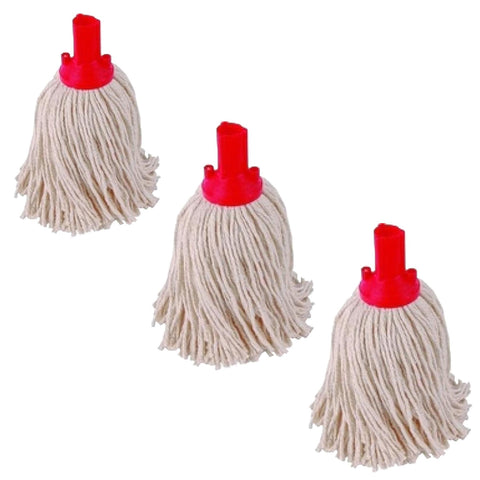 Exel Cotton Mop Heads 250 Grams Pack Of 3 Red