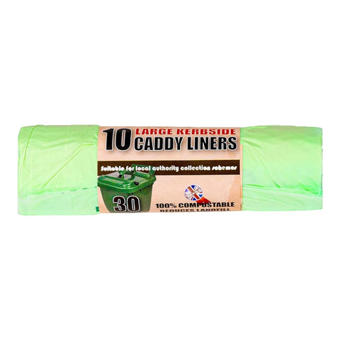 10 x 30 Litre Large kerbside Caddy Liners by Eco Bag
