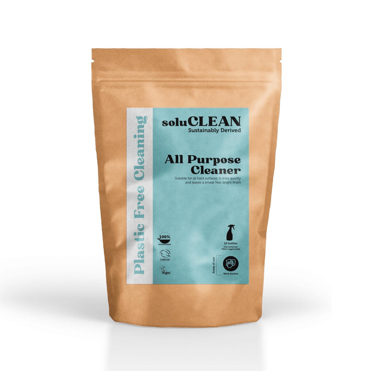 Soluclean All Purpose Cleaner, (One Packet of 10 Sachets)