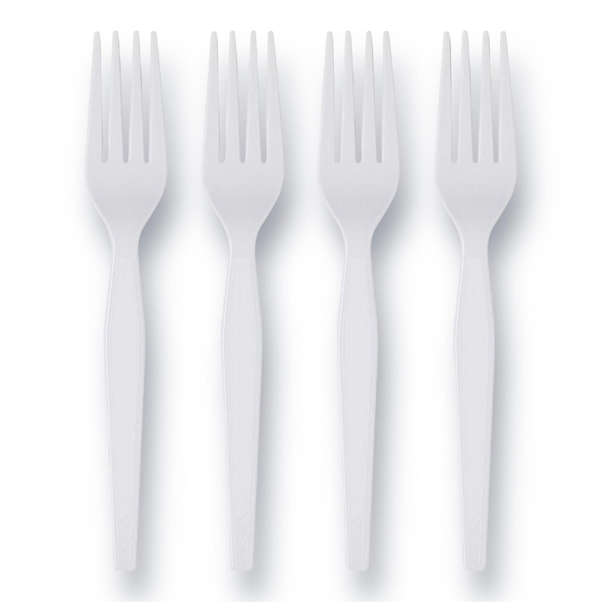 100 White Heavy Duty Plastic Forks