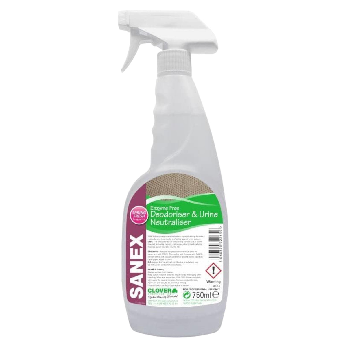 Sanex Fresh Urine Neutraliser for Floors, Carpets, Hard Surfaces, Mattresses, Waste Bins and Chutes (750ml)