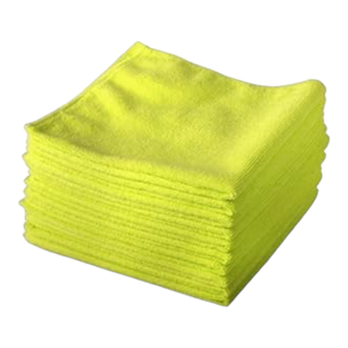 10 Pack of Yellow Lint Free Microfibre Exel Super Magic Cleaning Cloths For Polishing, Washing, Waxing And Dusting