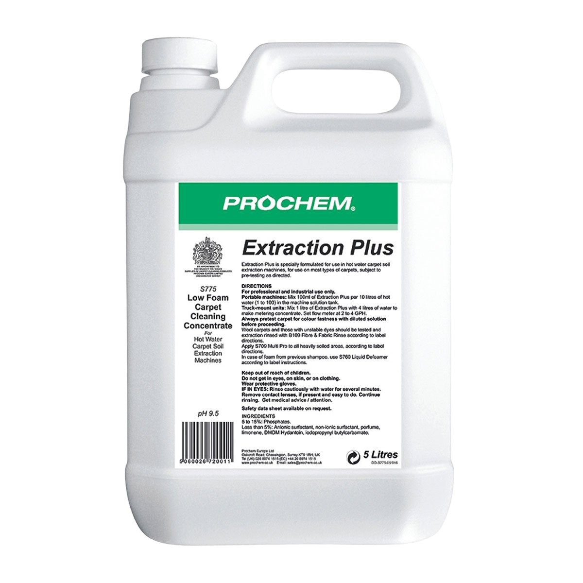 Prochem Extraction Plus Cleaning Concentrate 5 Litre