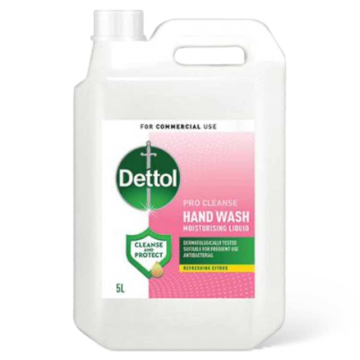 Dettol, Pro Cleanse Liquid Hand Wash, Antibacterial, Refreshing Citrus, 5 Litre