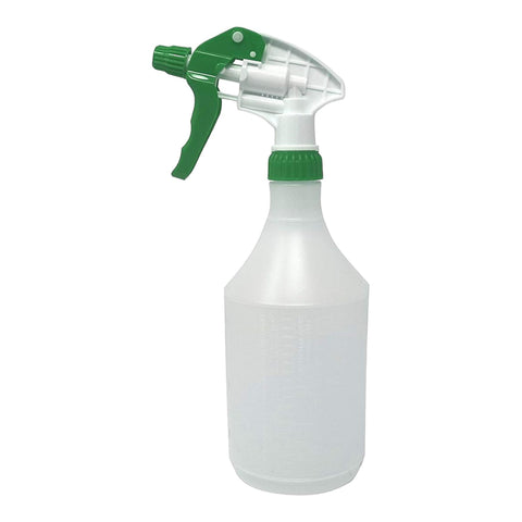 Pack Of 10 Reusable Green Trigger Spray Bottle 750ml Heavy Duty