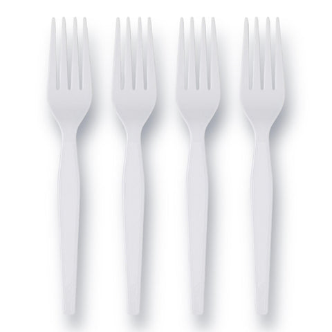 Multi Pack of Heavy Duty Disposable Plastic Cutlery 100 Forks, 100 Knives, 100 Spoons