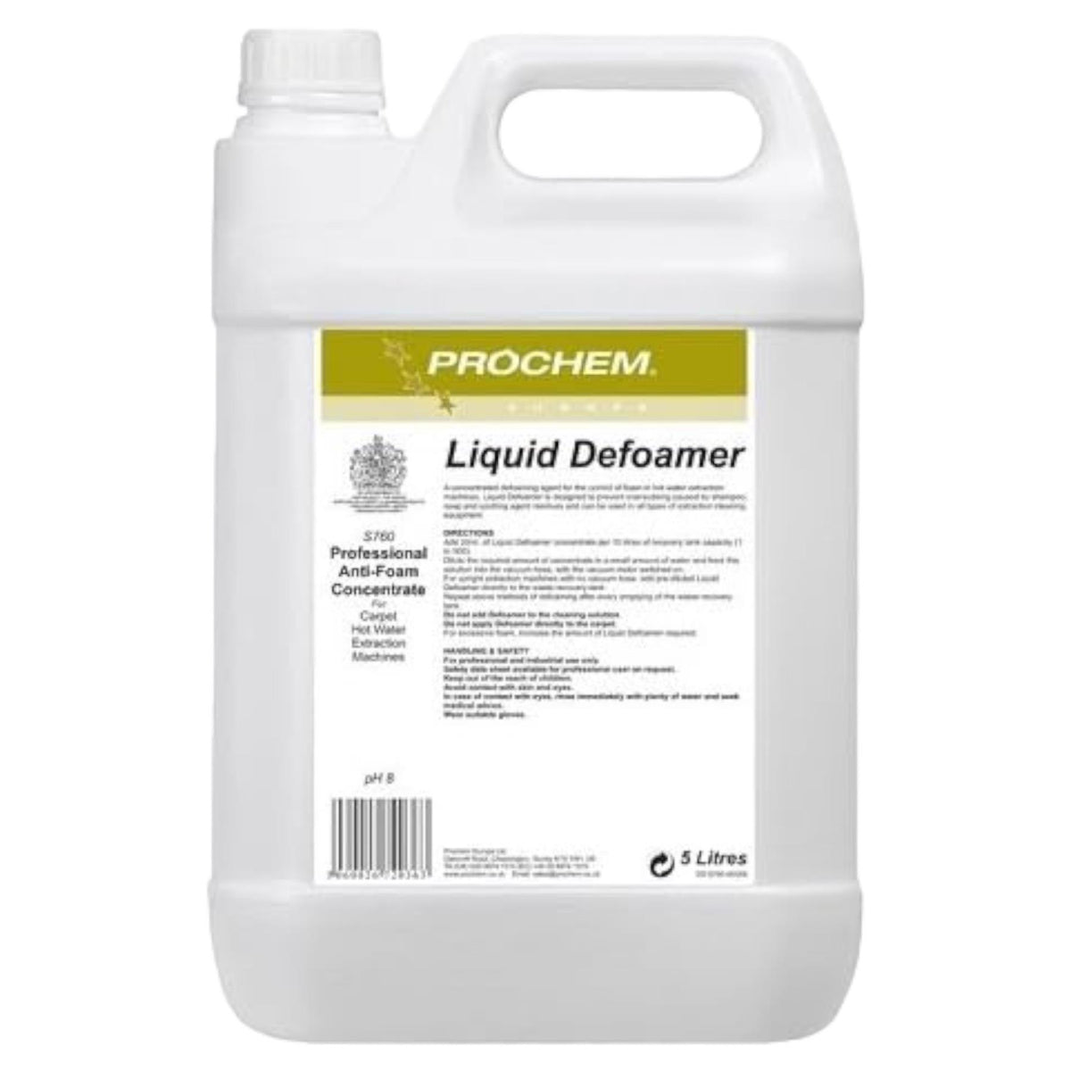 Prochem Liquid Defoamer 5 Litre for Preventing Over-Sudding