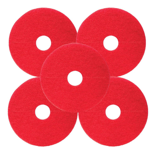 Red Floor Pads Pack of 5 20 inch Pads For Machine Buffing