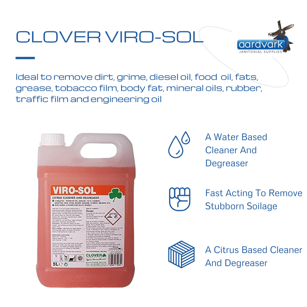 Clover Chemicals Viro-sol 5 Litre – Aardvark Janitorial Supplies