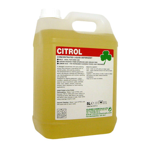 Clover Citrol Lemon Washing Up Liquid 5 Litre
