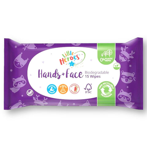 Little Heroes - Hands & Face Biodegradable Wipes (6 Packs)