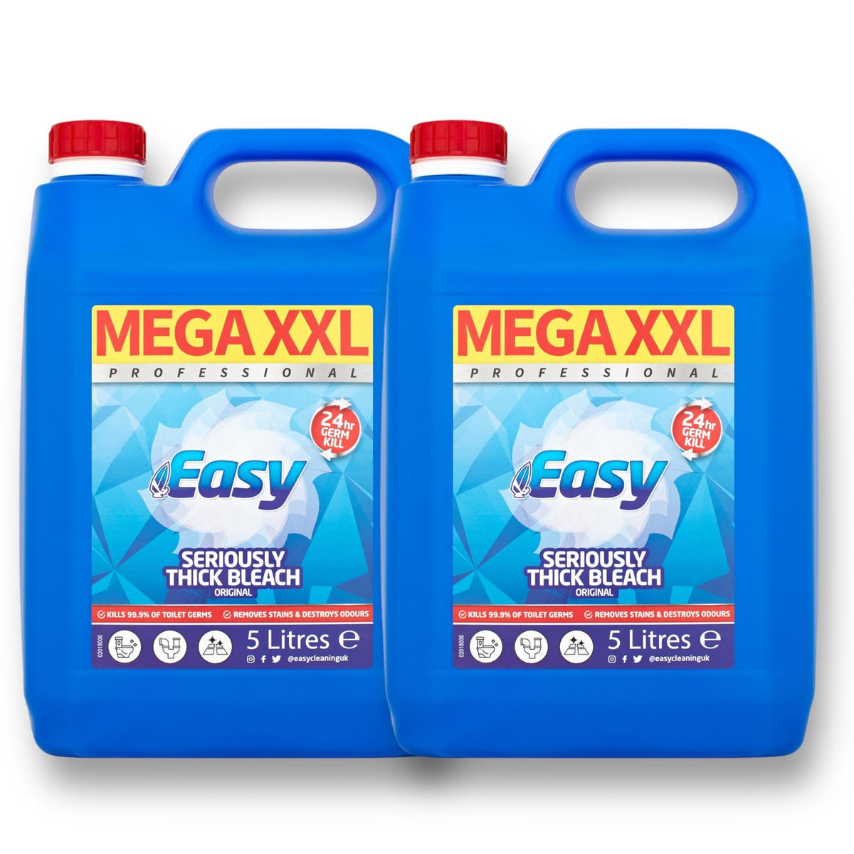 Easy Thick Bleach Original 10 Litre, Mega XXL, Remove Stains and Destroy Odours