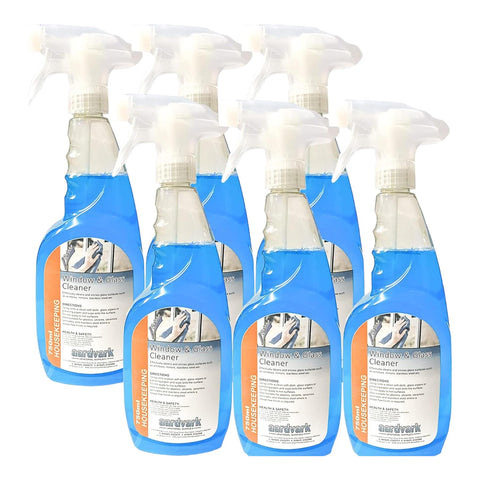 Aardvark Window and Glass Cleaner 6 x 750ml Ready to Use Trigger Sprays