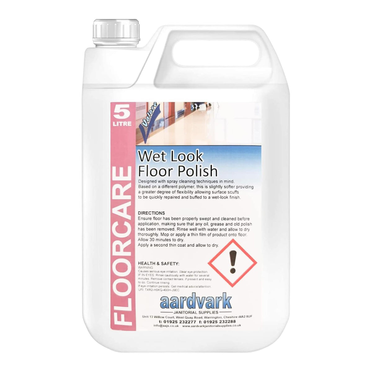 Aardvark Janitorial Supplies Wet Look Floor Polish 5 Litre