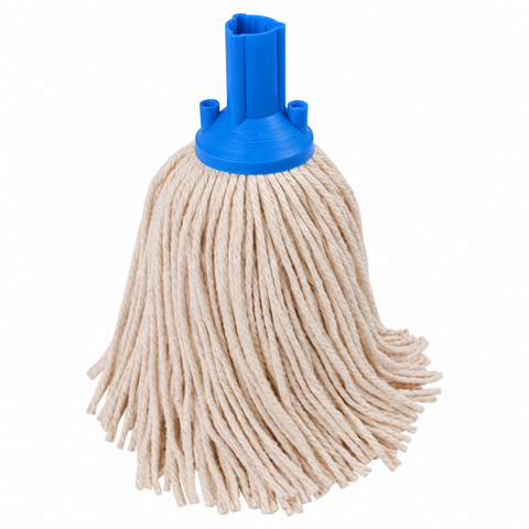 Exel Cotton Mop Head - Colour Coded Professional Screw-Fit Mop Head - Red, Blue, Green & Yellow