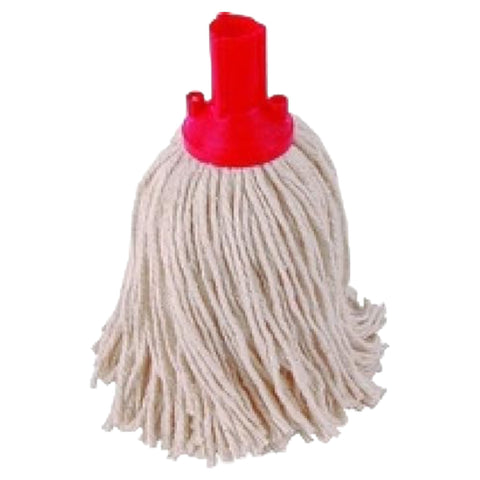 Exel Cotton Mop Head - Colour Coded Professional Screw-Fit Mop Head - Red, Blue, Green & Yellow