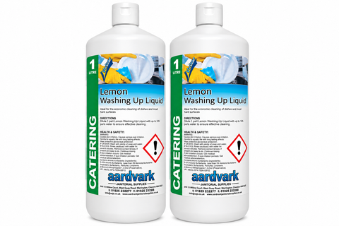 Lemon Washing Up Liquid - Concentrated Professional Dishwashing & Hard Surface Cleaner - 1L