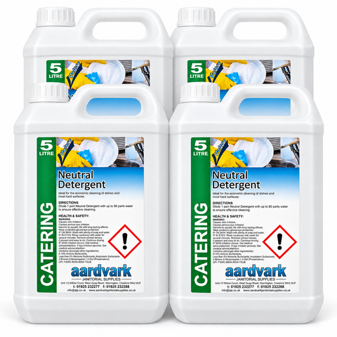 Neutral Detergent - Concentrated Professional Dishwashing & Hard Surface Cleaner - 5L