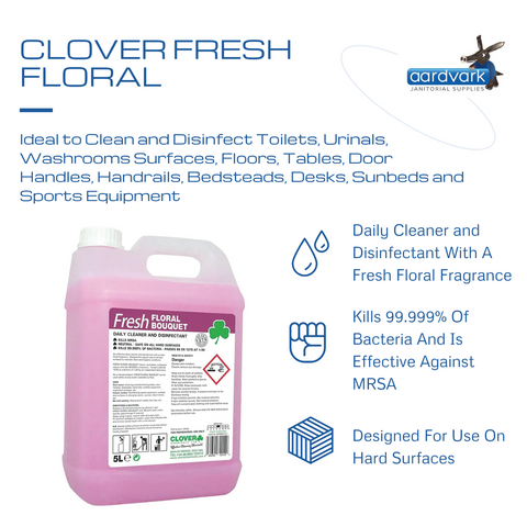 Clover Chemicals Fresh Floral Daily Cleaner and Disinfectant 10 Litre