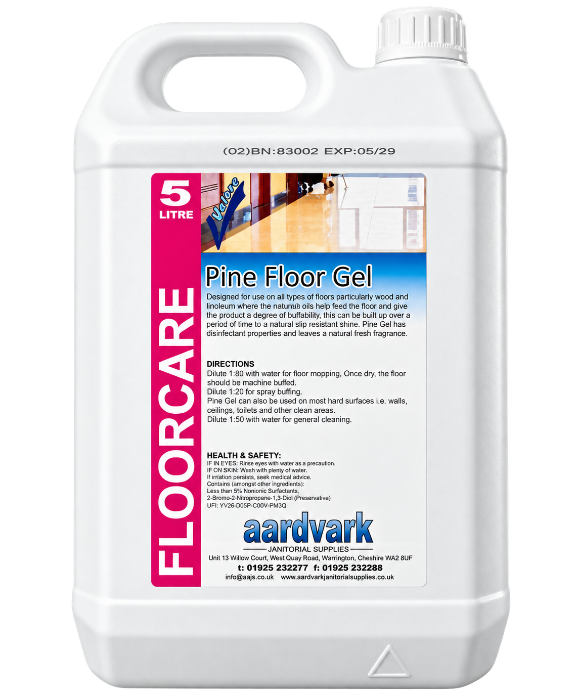 Pine Floor Gel - Professional Floor Cleaner & Disinfectant - 5L