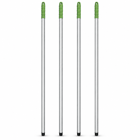 Colour Coded Aluminium Handle – Professional Screw-Fit Handle for Mops & Brushes - Green, Red, Blue & Yellow