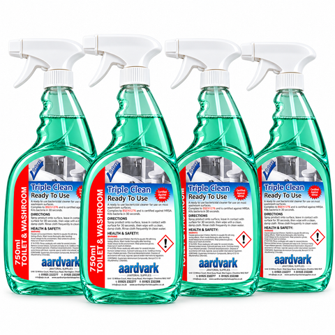 Triple Clean Ready-To-Use Washroom Cleaner - Professional Bactericidal Spray - 750ml