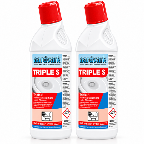 Triple S Toilet Cleaner - Stainless Steel Safe Professional Descaling Cleaner - 1L