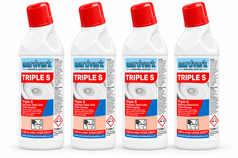 Triple S Toilet Cleaner - Stainless Steel Safe Professional Descaling Cleaner - 1L