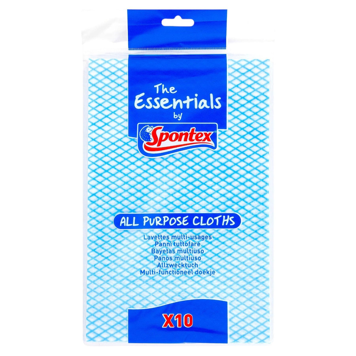 Blue Spontex Economic All Purpose Cloths 10 Pack