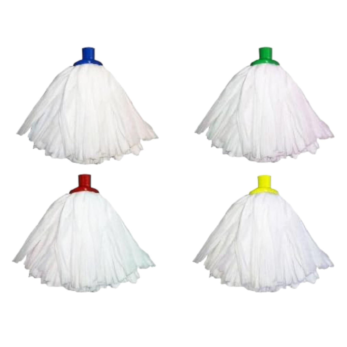 Professional Super White Colour Coded Mop Heads - One of each colour