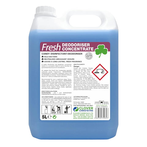 Clover Chemicals Lufra Fresh Deodoriser Concentrate with a Candy Fragrance 5 Litre