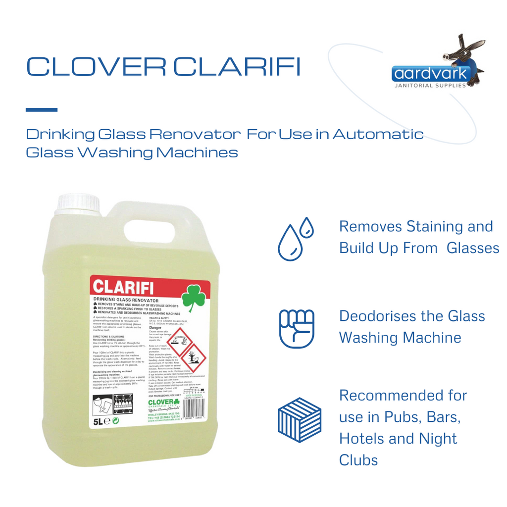Clover 369 Clarifi Drinking Glass Renovator 5 Litre - Pack of 2 ...