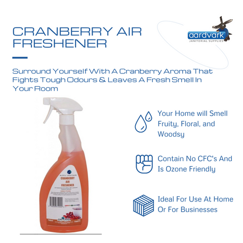 Cranberry Air Freshener and Odour Remover 750ml Trigger Spray Bottle