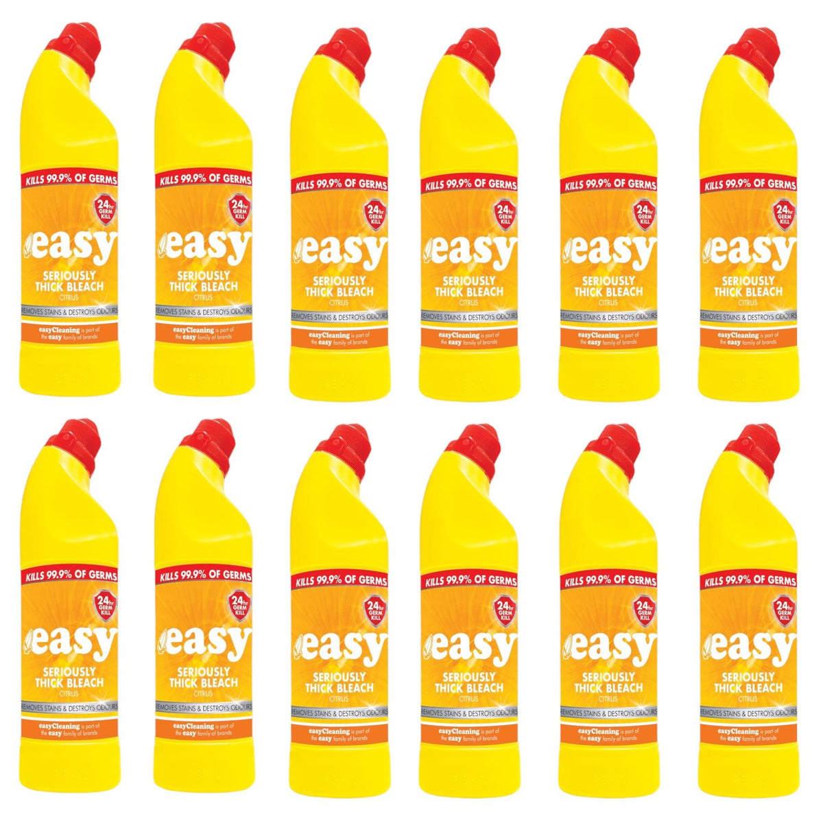 Easy Seriously Thick Bleach, Citrus, 12 x 750ml