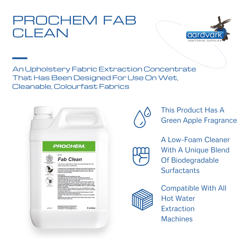 Prochem Fab Clean Professional Upholstery Concentrate Cleaning Solutio ...