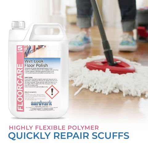Wet Look Floor Polish – Professional High Gloss Floor Finish - 5L