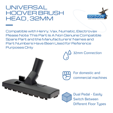 Universal Hoover Brush Head Replacement, 32mm