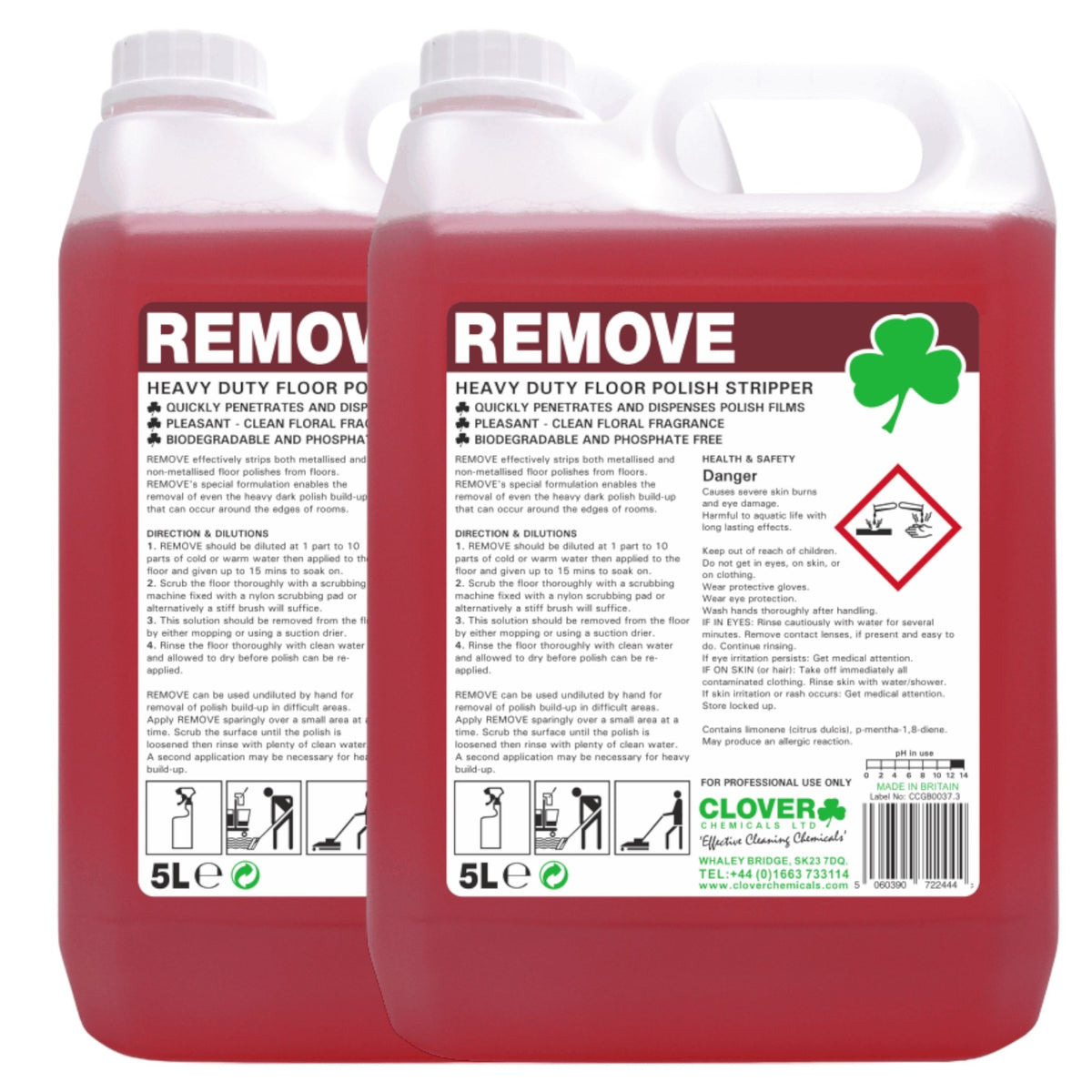 Clover Chemicals Remove Floor Stripper 10 Litre