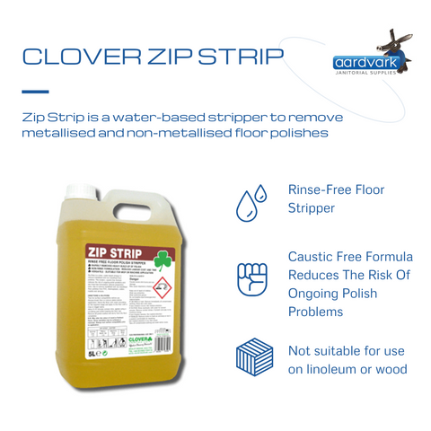 Clover Zip Strip Rinse-Free Floor Stripper 5 Litre